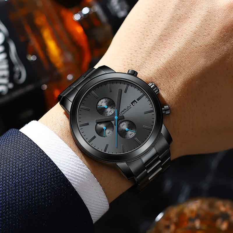 Men Stainless Steel Chronograph Watch