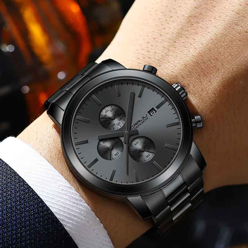 Men Stainless Steel Chronograph Watch